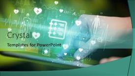  Presentation with healthcare - Presentation consisting of close-up-of-a-touchscreen background and a seafoam green colored foreground