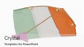  Presentation with india tricolor - Cool new PPT layouts with close-up of a tricolor backdrop and a sky blue colored foreground