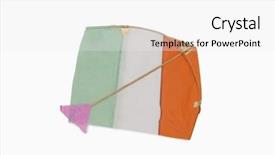  Presentation with kite - Amazing presentation design having form of luminous green backdrop and a dark gray colored foreground