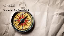  Presentation with vintage compass - Audience pleasing PPT theme consisting of close-up-of-a-vintage backdrop and a lemonade colored foreground