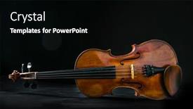  Presentation with black - Beautiful presentation featuring close-up-of-a-violin backdrop and a black colored foreground