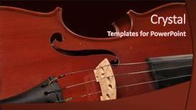  Presentation with close up of cereal granola - Cool new slide set with close-up of a violon backdrop and a  colored foreground