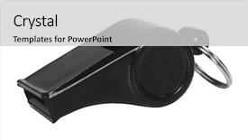  Presentation with whistle - Slides featuring close-up of a whistle background and a light gray colored foreground