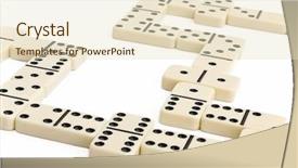  Presentation with domino - Presentation theme having close up of a white background and a lemonade colored foreground