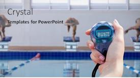  Presentation with performance - Presentation theme with close-up-of-a-woman background and a lemonade colored foreground