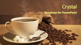  Presentation with coffee cup - Beautiful slides featuring close-up of a wonderful backdrop and a tawny brown colored foreground