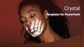  Presentation with hand print - Beautiful slide deck featuring close-up-of-a-young backdrop and a tawny brown colored foreground