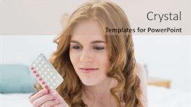  Presentation with pills - PPT layouts featuring close-up-of-a-young background and a  colored foreground