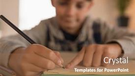  Presentation with math - Colorful slide set enhanced with close-up-of-a-young backdrop and a coral colored foreground