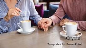  Presentation with lunch - Audience pleasing theme consisting of close-up-of-a-young backdrop and a mint green colored foreground