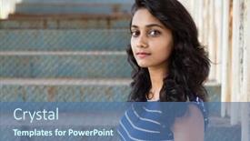  Presentation with confident - Colorful presentation design enhanced with close-up-of-a-young backdrop and a ocean colored foreground