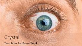  Presentation with iris - Amazing theme having close-up-of-adult-man backdrop and a coral colored foreground