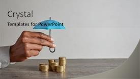  Presentation with hand saving - Presentation design having close-up-of-african-american and a  colored foreground