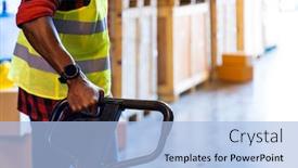  Presentation with pallet - Presentation theme with close-up-of-african-black background and a light blue colored foreground