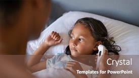  Presentation with symptoms - PPT layouts having close-up-of-african-mom background and a tawny brown colored foreground