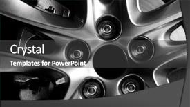  Presentation with luxury car - PPT theme featuring close-up of aluminium rim background and a dark gray colored foreground