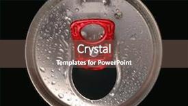  Presentation with soft drink - Beautiful presentation theme featuring close-up of aluminum drink backdrop and a violet colored foreground