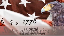  Presentation with independence day - PPT theme enhanced with close-up of american flag background and a  colored foreground