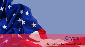  Presentation with america flag - Amazing PPT theme having close-up-of-american-flag backdrop and a red colored foreground