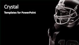  Presentation with american football - Theme consisting of close-up of american football background and a black colored foreground