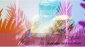  Presentation with football competition - Presentation theme consisting of close-up-of-american-football background and a  colored foreground