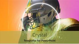  Presentation with football competition - Slide deck with close-up-of-american-football background and a yellow colored foreground