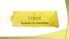  Presentation with barricade tape red and white - PPT theme consisting of close-up-of-an-adhesive and a yellow colored foreground