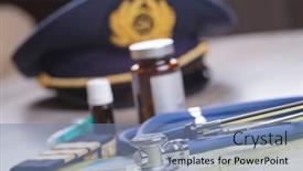  Presentation with airplane pilot - Slide set enhanced with close-up-of-an-airplane background and a seafoam green colored foreground