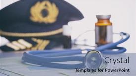  Presentation with certificate - Audience pleasing presentation design consisting of close-up-of-an-airplane backdrop and a teal colored foreground