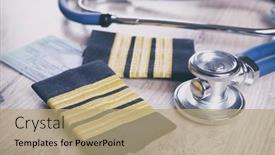  Presentation with certificate - Presentation theme featuring close-up-of-an-airplane background and a coral colored foreground