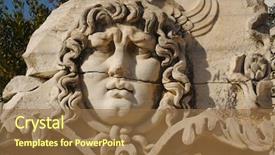  Presentation with medusa - Presentation theme enhanced with close-up of an ancient background and a coral colored foreground