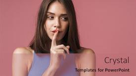  Presentation with brown - Slides with close-up-of-an-attractive background and a coral colored foreground