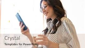  Presentation with cafe - Colorful theme enhanced with close-up-of-an-attractive backdrop and a coral colored foreground