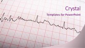  Presentation with paper - Beautiful slide set featuring close up of an electrocardiogram backdrop and a sky blue colored foreground