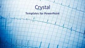  Presentation with paper - Beautiful slide set featuring close up of an electrocardiogram backdrop and a sky blue colored foreground