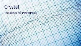  Presentation with paper - Audience pleasing presentation design consisting of close up of an electrocardiogram backdrop and a sky blue colored foreground