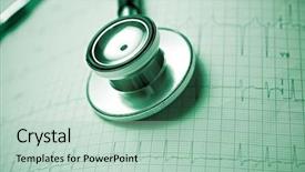  Presentation with close up view of the compass on old paper - Presentation having close up of an electrocardiogram background and a mint green colored foreground