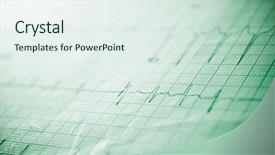  Presentation with close up view of the compass on old paper - Presentation theme enhanced with close up of an electrocardiogram background and a sky blue colored foreground