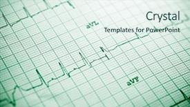  Presentation with paper - Slides consisting of close up of an electrocardiogram background and a sky blue colored foreground