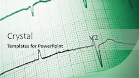  Presentation with paper - Theme with close-up-of-an-electrocardiogram background and a sky blue colored foreground