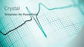  Presentation with paper - Presentation consisting of close-up-of-an-electrocardiogram background and a cool aqua colored foreground