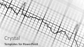  Presentation with paper - PPT layouts consisting of close-up-of-an-electrocardiogram background and a light gray colored foreground