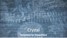  Presentation with circuit board - Presentation design having medical statistics reseaarch - close-up of an electronic circuit background and a seafoam green colored foreground