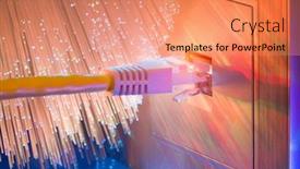  Presentation with ethernet - Theme consisting of close-up-of-an-ethernet background and a coral colored foreground