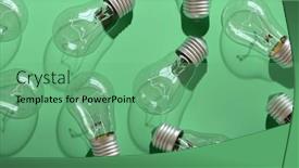  Presentation with green planet - PPT theme consisting of close-up-of-an-incandescent and a  colored foreground