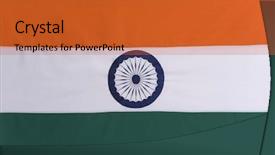  Presentation with india tricolor - Theme featuring close-up of an indian background and a red colored foreground