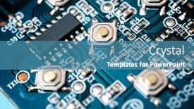  Presentation with circuit - Cool new theme with close-up-of-an-integrated backdrop and a teal colored foreground