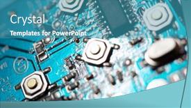  Presentation with circuit - Amazing slide deck having close-up-of-an-integrated backdrop and a teal colored foreground