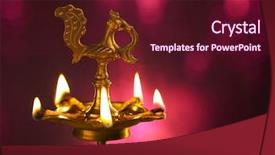  Presentation with oil lamp - Slide deck featuring close-up of an oil background and a tawny brown colored foreground