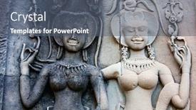  Presentation with cambodia - Cool new PPT theme with close-up-of-angkor-wat backdrop and a gray colored foreground